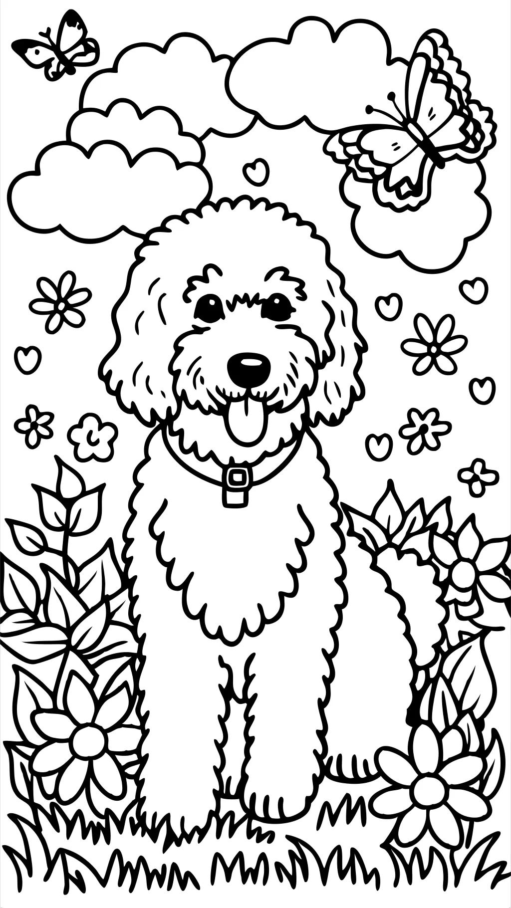 coloriage Golden Doodle